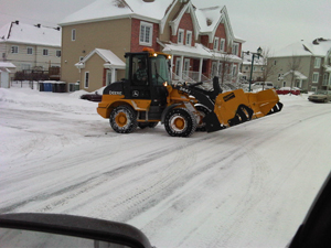 Opération de déneigement